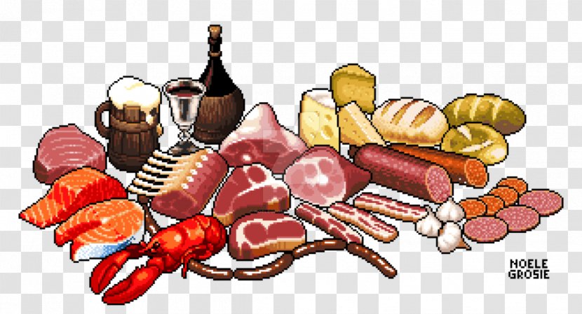 Pixel Art Digital - Cuisine - Delicacy Feast Dishes Introduced Transparent PNG