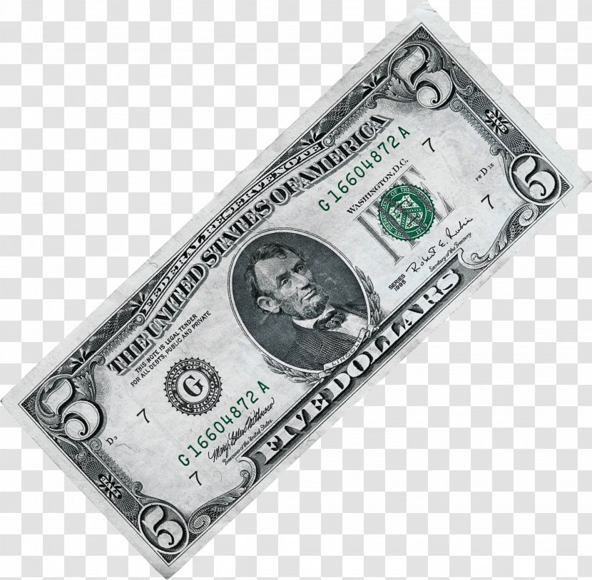 United States Five-dollar Bill Banknote Dollar One-dollar - Currency - Money Image Transparent PNG