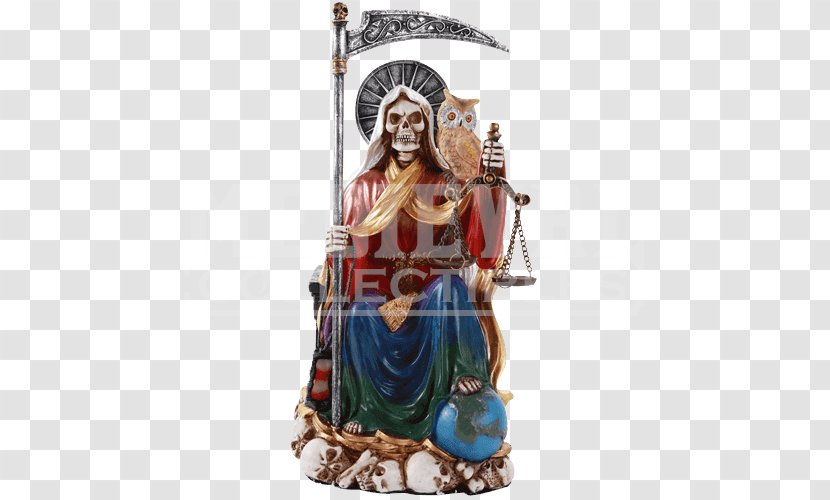 Santa Muerte Death Statue Figurine Religion - Skeleton - Mexican Painted Skull Banner Transparent PNG