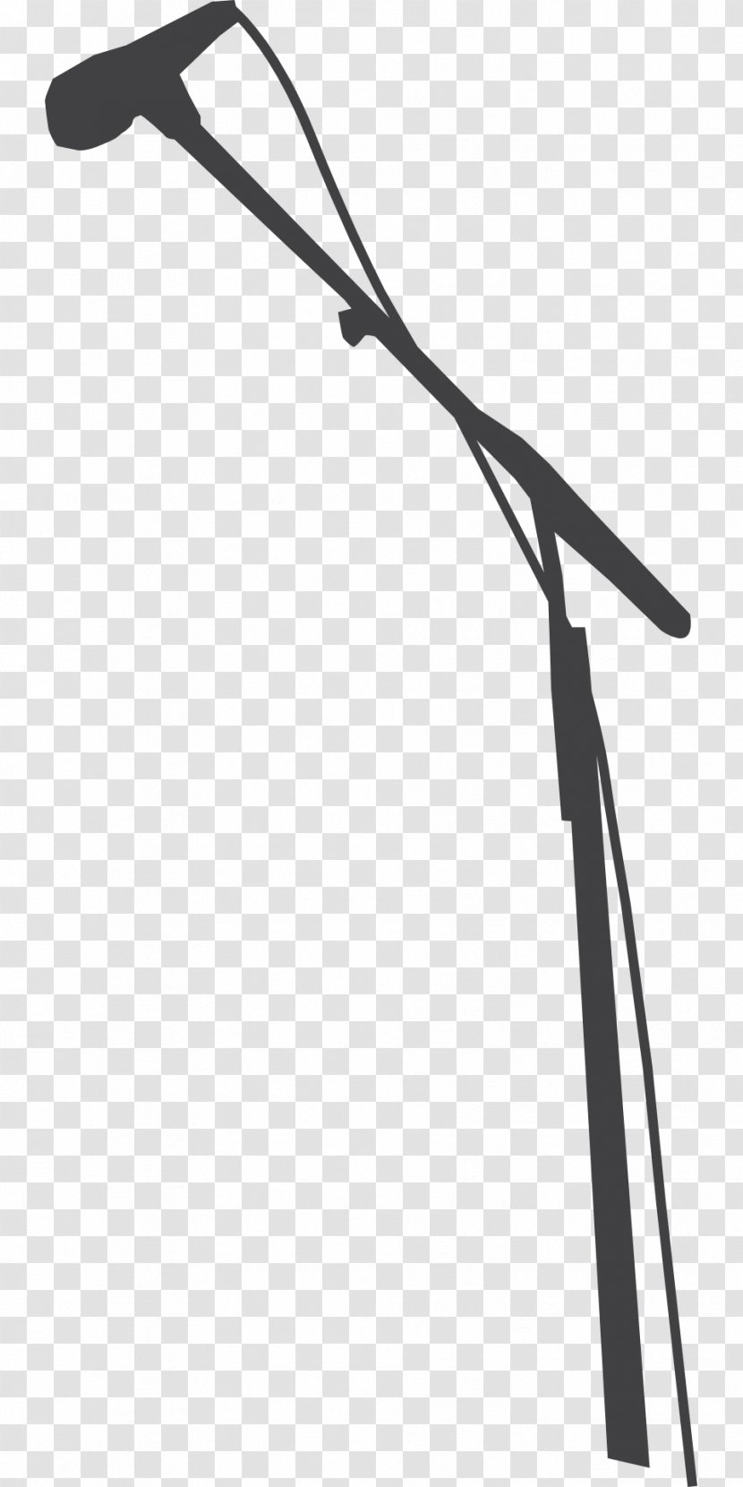 Microphone Stands Silhouette Drawing - Heart - Mike Transparent PNG