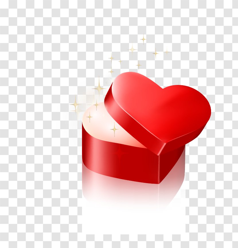 Heart Red Valentines Day Gift - Gratis - Star Transparent PNG