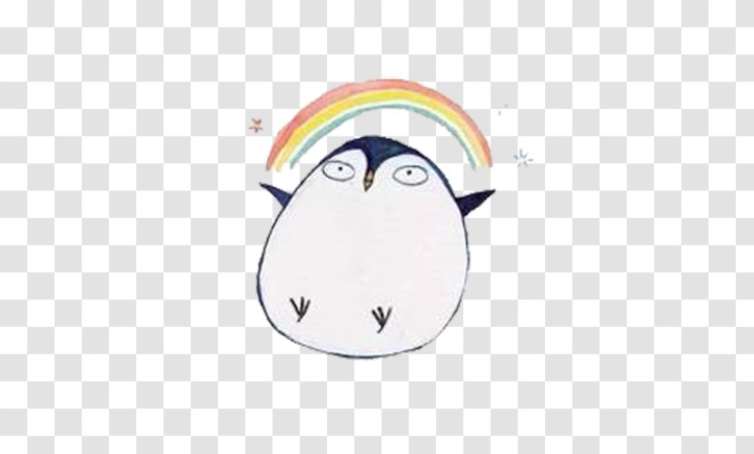YouTube Illustrator Postcard Love Illustration - Flightless Bird - Rainbow Penguin Transparent PNG