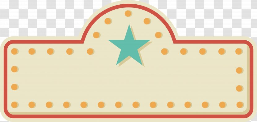 Adobe Illustrator ArtWorks - Girls - Blue Five Pointed Star Decorated Neon Title Box Transparent PNG