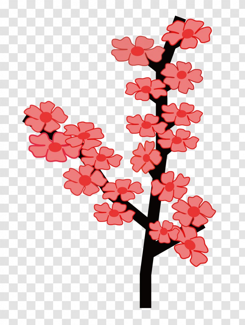 Floral Design Cherry Blossom Flower - Cut Flowers - Vector Transparent PNG