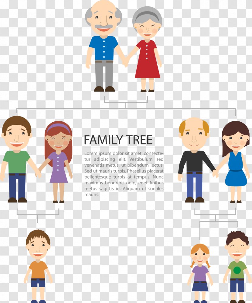 Extended Family Genealogy Book Cartoon - Area - Vector Tree Design Transparent PNG