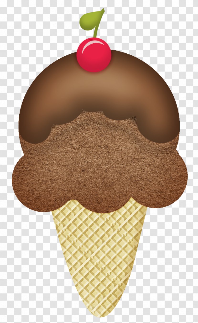 Ice Cream Cone Chocolate Fruit - Parlor - Black Transparent PNG