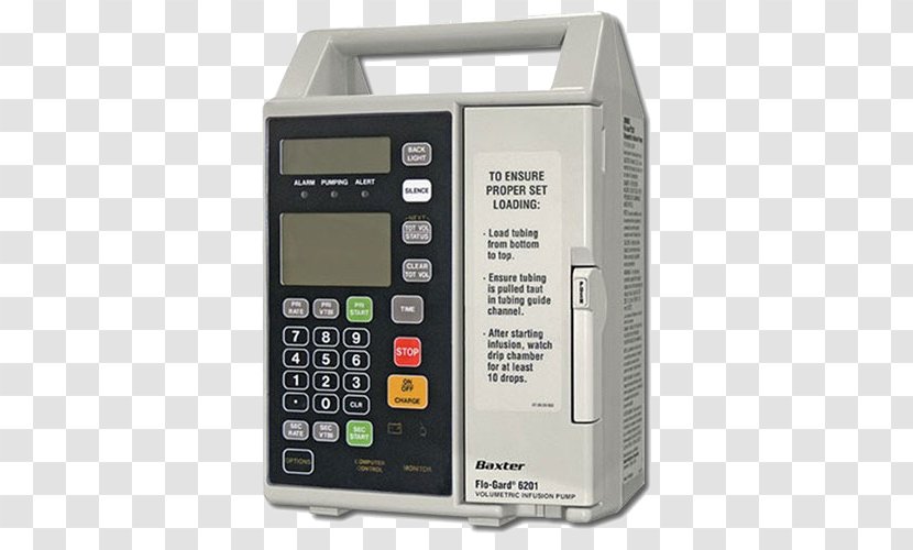 Infusion Pump Intravenous Therapy Baxter International Medical Equipment Medicine - Telephony Transparent PNG