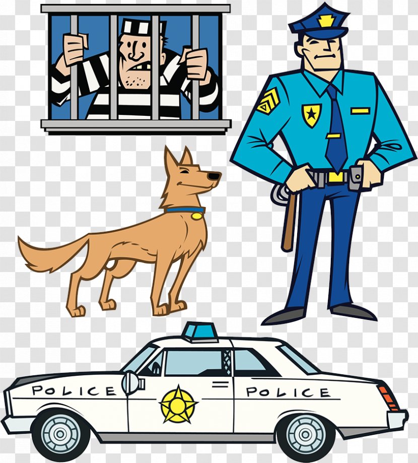 Police Dog Officer Prison - Prisoners Illustration Transparent PNG
