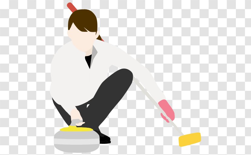 Curling Drawing Winter Olympic Games Skip - Cartoon Transparent PNG