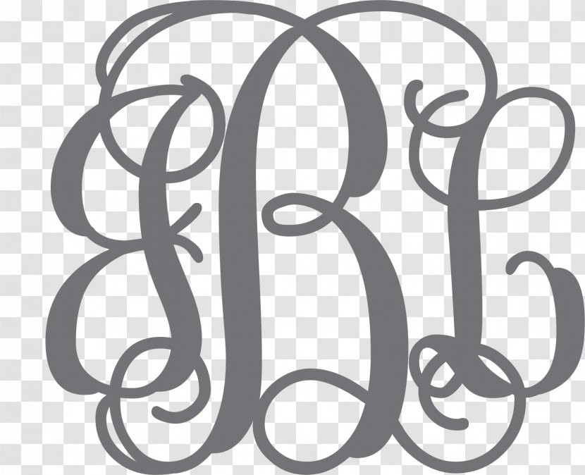 Decal Monogram Sticker Initial Wall - Letter Transparent PNG