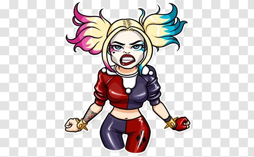 Harley Quinn Joker Sticker Female Telegram - Clown Transparent PNG