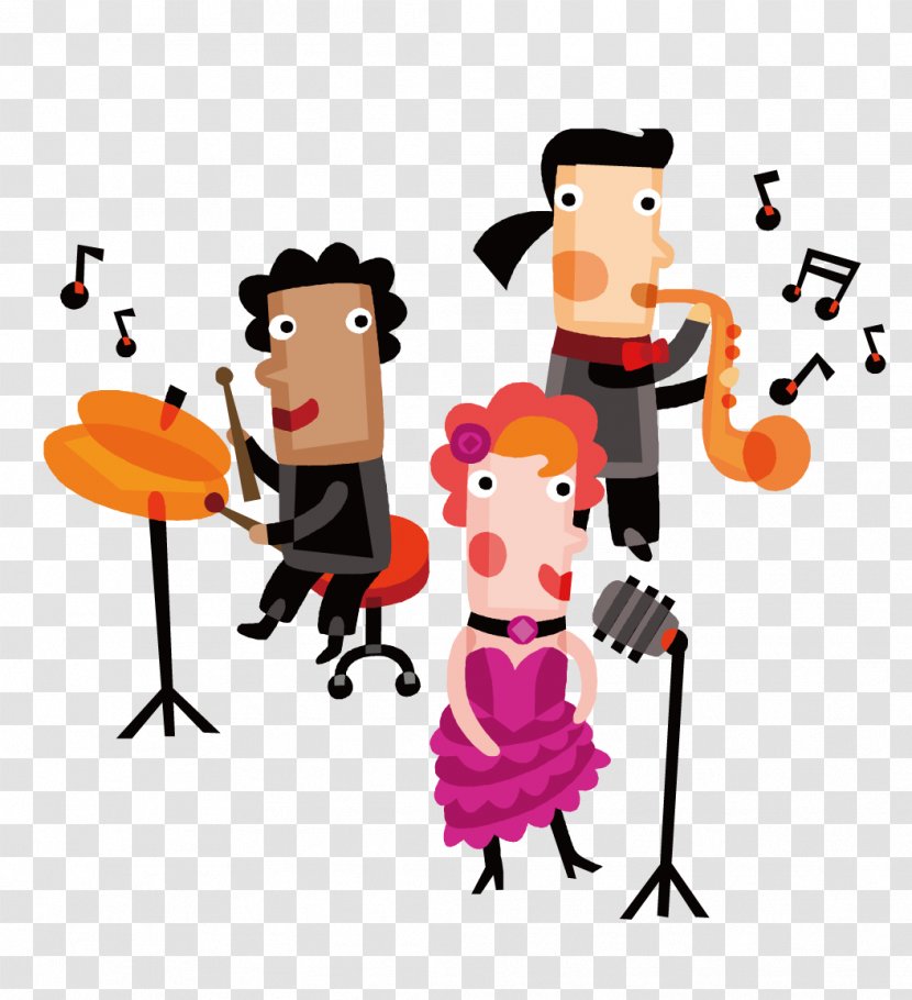 Performance Musician Musical Ensemble Clip Art - Cartoon - Happy Singing Transparent PNG