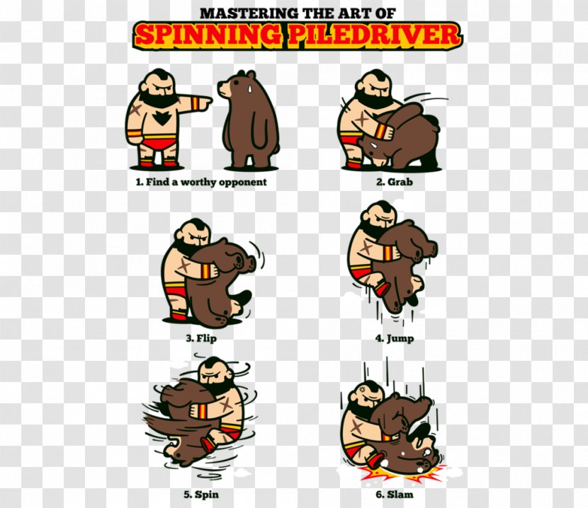 Zangief Piledriver T-shirt Street Fighter Tutorial - Fiction - Fury Hairstyle Products Transparent PNG