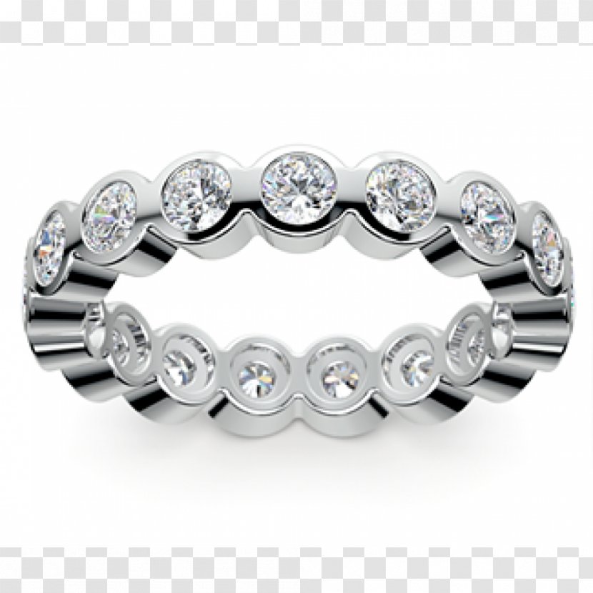 Wedding Ring Bezel Diamond Cut Engagement - Metal Transparent PNG