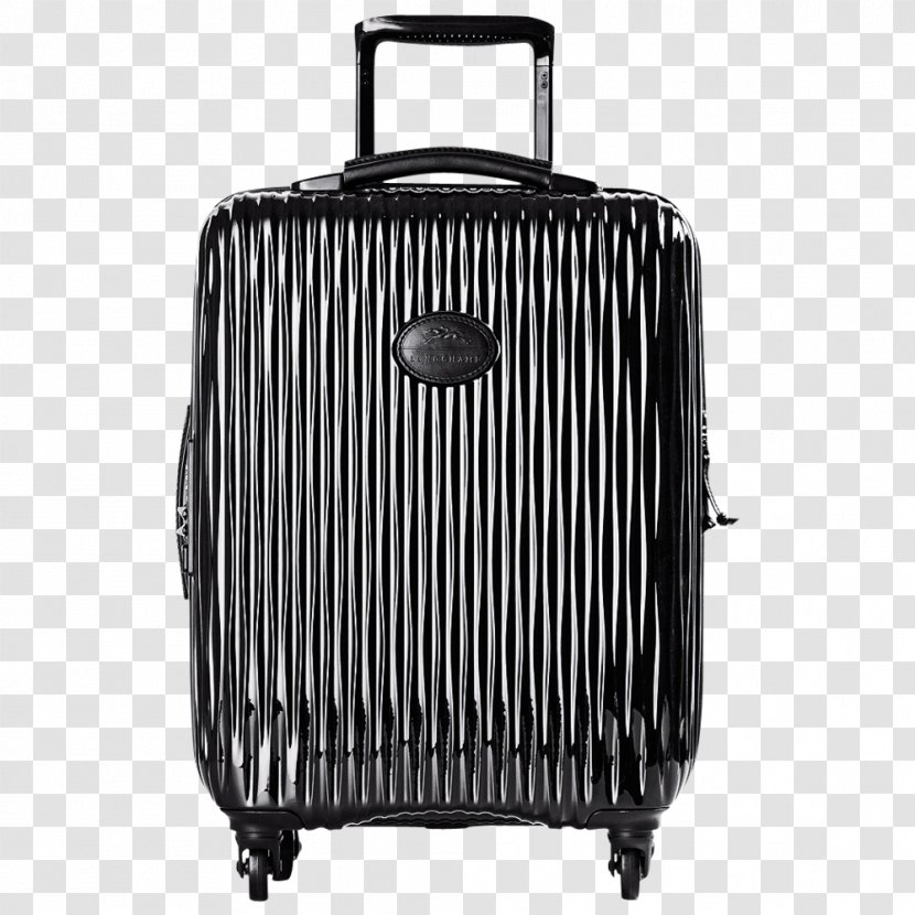 Hand Luggage Suitcase Longchamp Samsonite Baggage - Monochrome Photography Transparent PNG