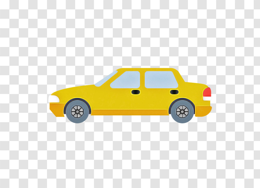 Yellow Vehicle Car Transport Taxi Transparent PNG