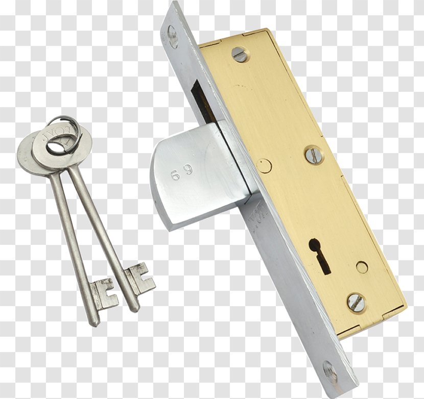Mortise Lock Brass Door Aluminium - Household Hardware Transparent PNG