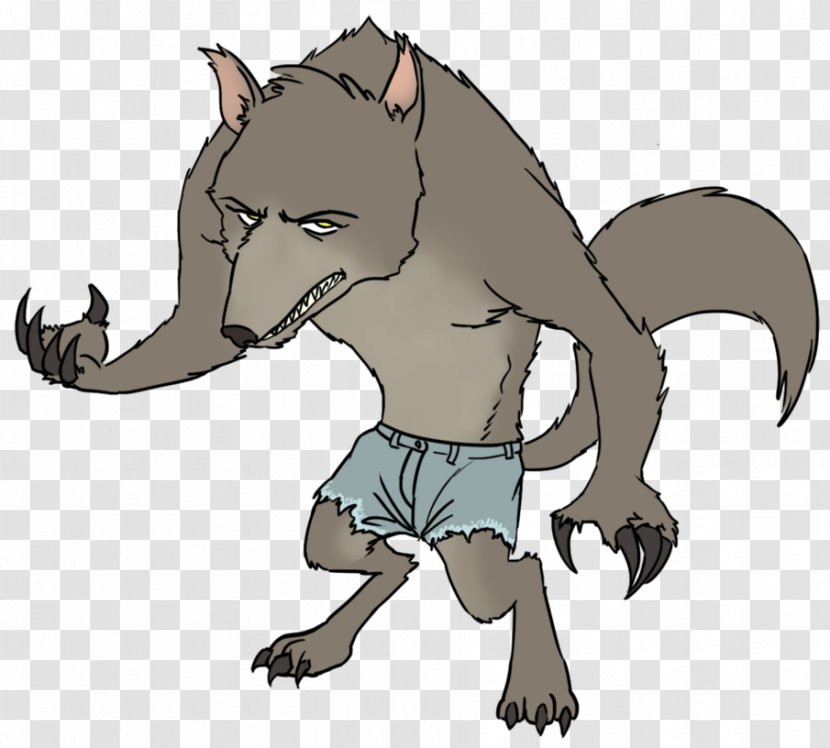 Gray Wolf Werewolf Clip Art - Drawing Transparent PNG