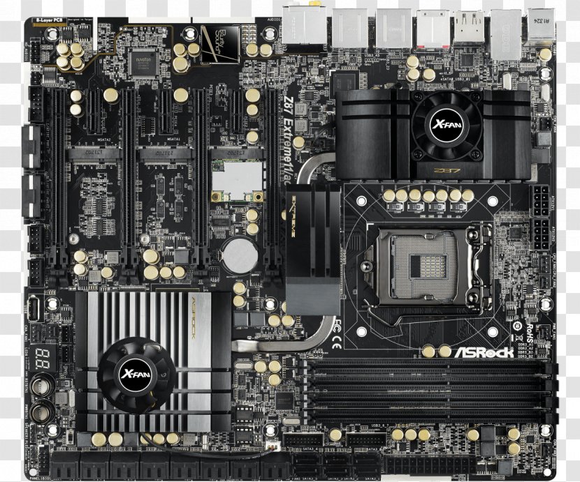 Motherboard ASRock Z87 Extreme11/ac Serial ATA LGA 1150 - Electronic Engineering - Intel Transparent PNG