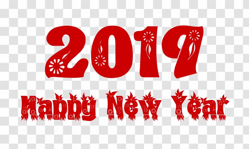 2019 Happy New Year - Text - Floral Style.Others Transparent PNG