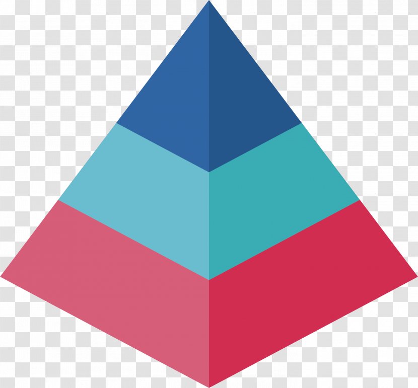 Triangle Elongated Triangular Pyramid Cone - Layered Transparent PNG