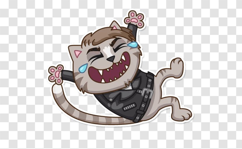 Cat Sticker Telegram Whiskers Internet Bot - Carnivoran Transparent PNG