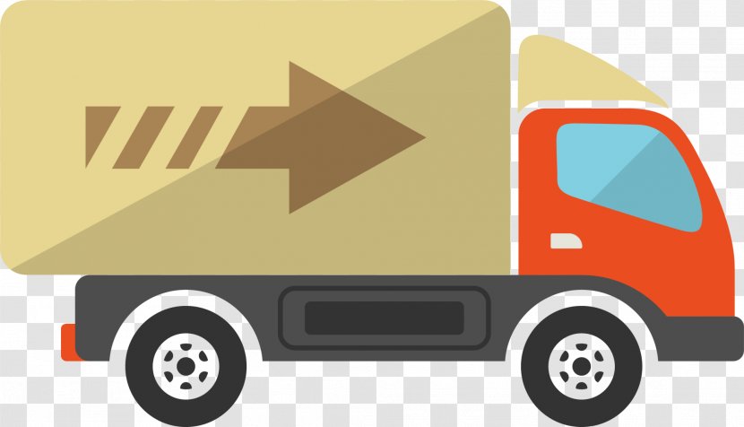 Cartoon Pickup Truck - Logo - Hand Painted Yellow Transparent PNG
