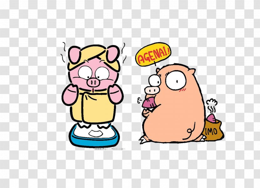 Pig Cartoon Clip Art - Fictional Character - Cute Transparent PNG