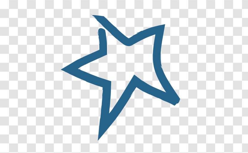 Paint Logo Star - Electric Blue - Hand Painted Transparent PNG