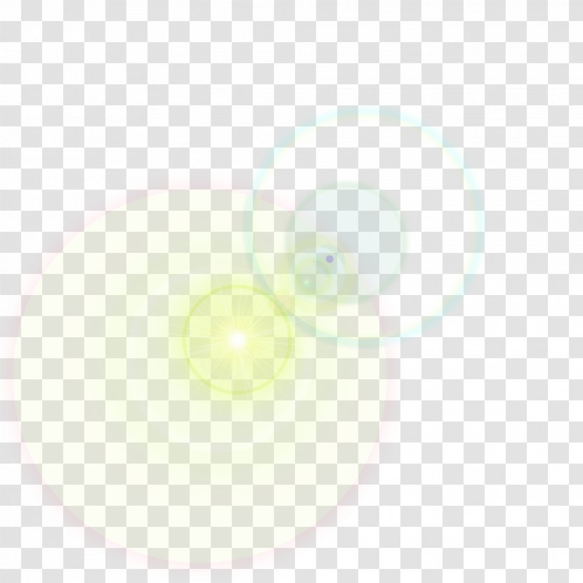 Yellow Circle - Green Light Effect Element Transparent PNG