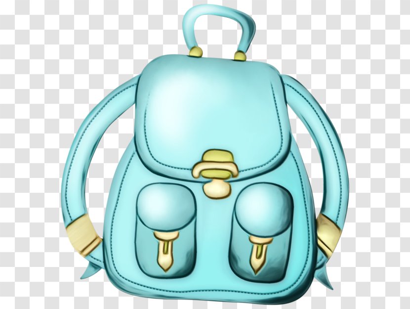 Blue Cartoon Turquoise Bag Backpack - Paint - Fashion Accessory Luggage And Bags Transparent PNG