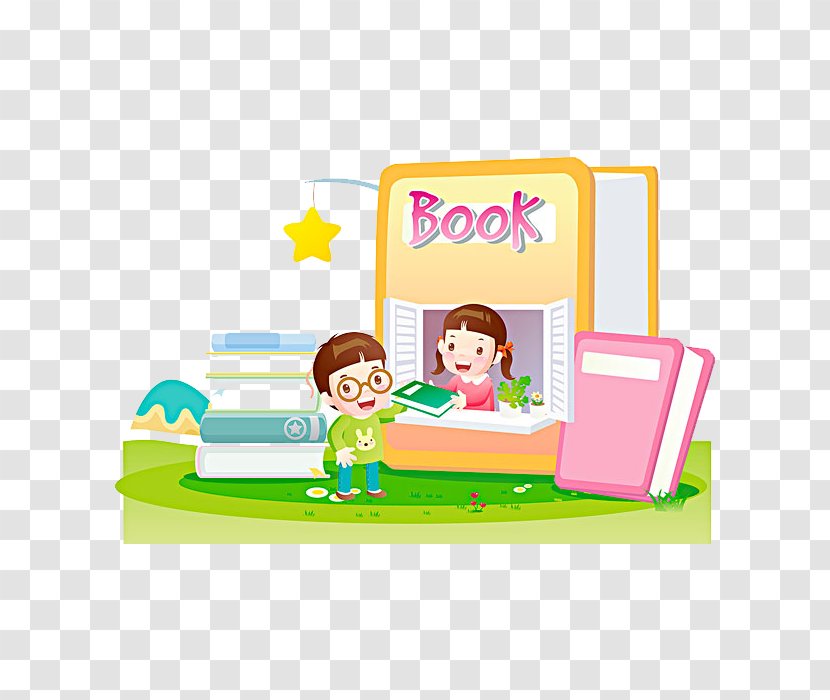 Book Drawing Child Cartoon - Play - Kids And Books Transparent PNG