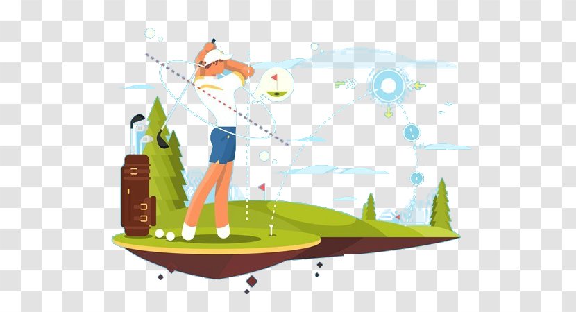 Golfer Illustration - Professional - Golf Transparent PNG