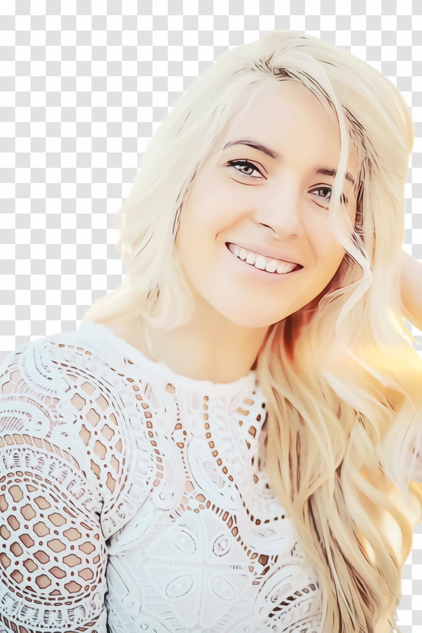 Smiling People - Blond - Lace Wig Beige Transparent PNG