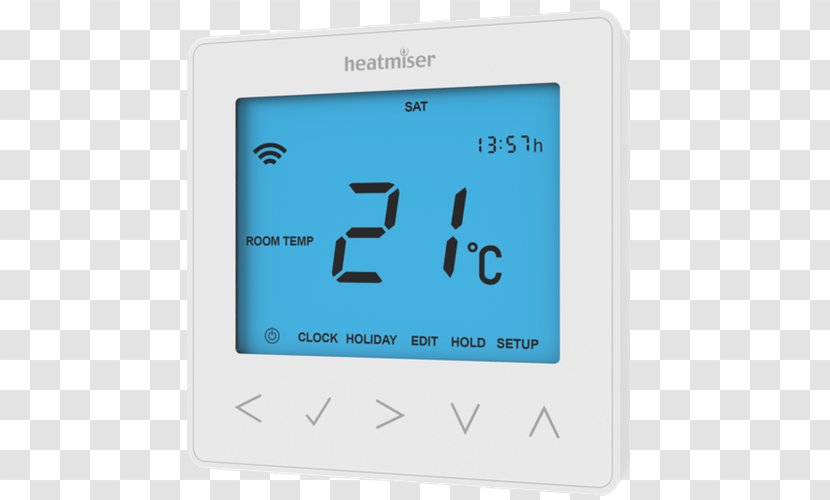 Programmable Thermostat Smart Heatmiser Underfloor Heating - Hardware - Mains Electricity Transparent PNG
