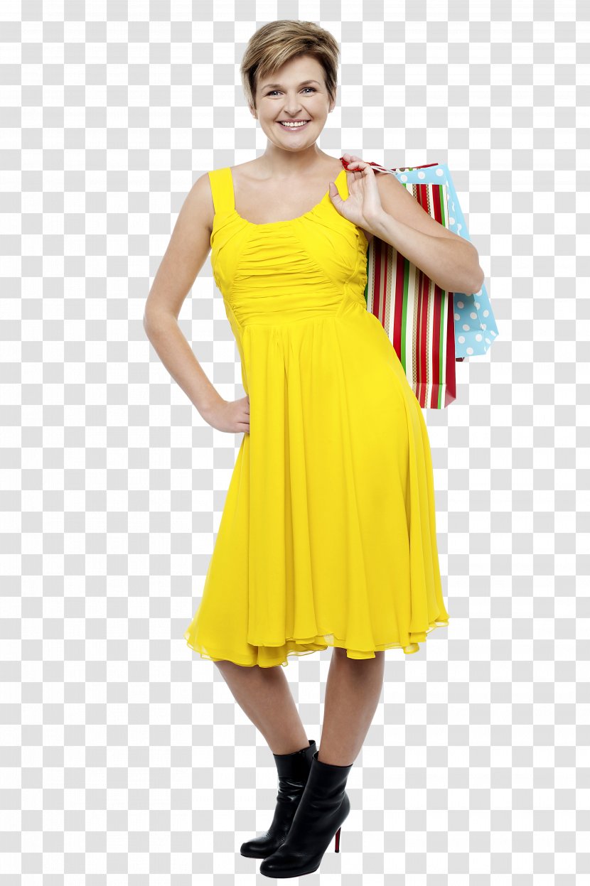 Clothing Cocktail Dress Shoulder Sleeve - Shopping Bag Transparent PNG