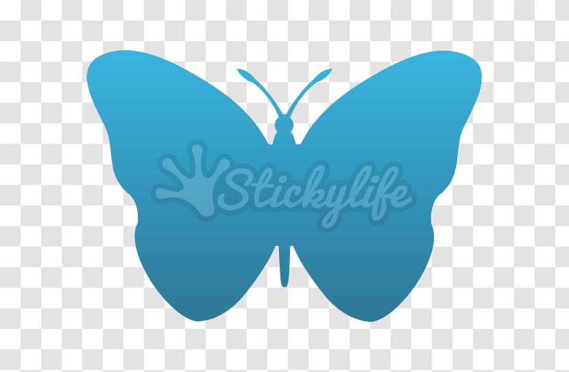 Clip Art Illustration Logo - Azure - Butterfly Sticker Transparent PNG