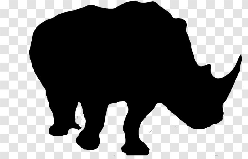 Rhinoceros Clip Art Silhouette Drawing Vector Graphics - Royaltyfree Transparent PNG