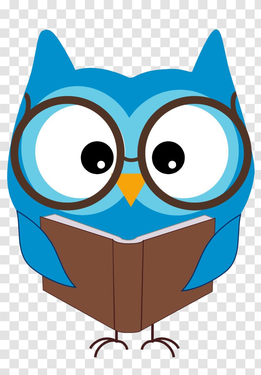 Book Reading Clip Art - Bird - Owl Transparent PNG