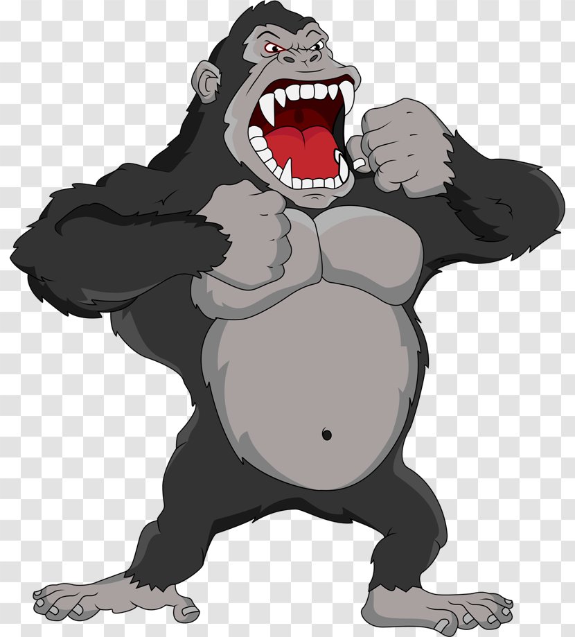 Gorilla Ape Cartoon Clip Art - Stock Photography Transparent PNG