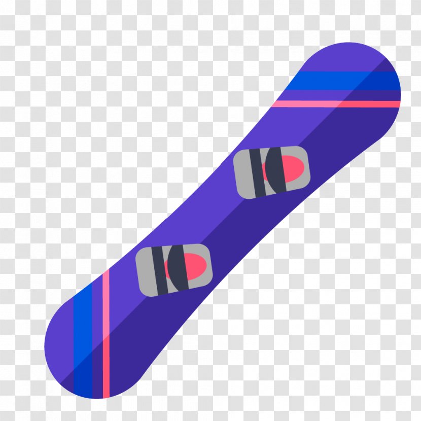 Snowboarding Euclidean Vector Color Gradient - Purple - Blue Outdoor Sports Snowboard Transparent PNG