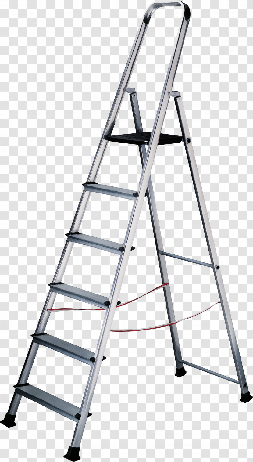 Ladder Tool Aluminium Metal Transparent PNG
