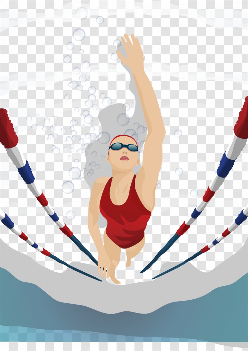 Swimming Sport - Watercolor - Girls Transparent PNG