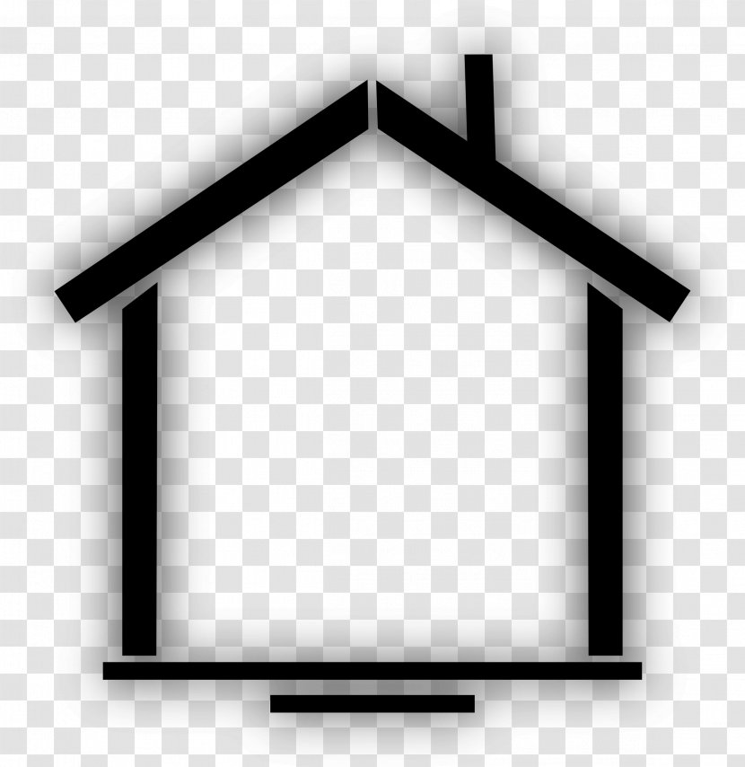 House Home Clip Art - Black And White Transparent PNG