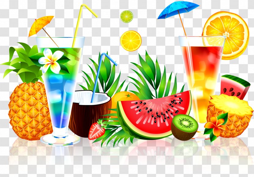 Summer Fruit Juice - Nonalcoholic Beverage - Planters Punch Highball Glass Transparent PNG
