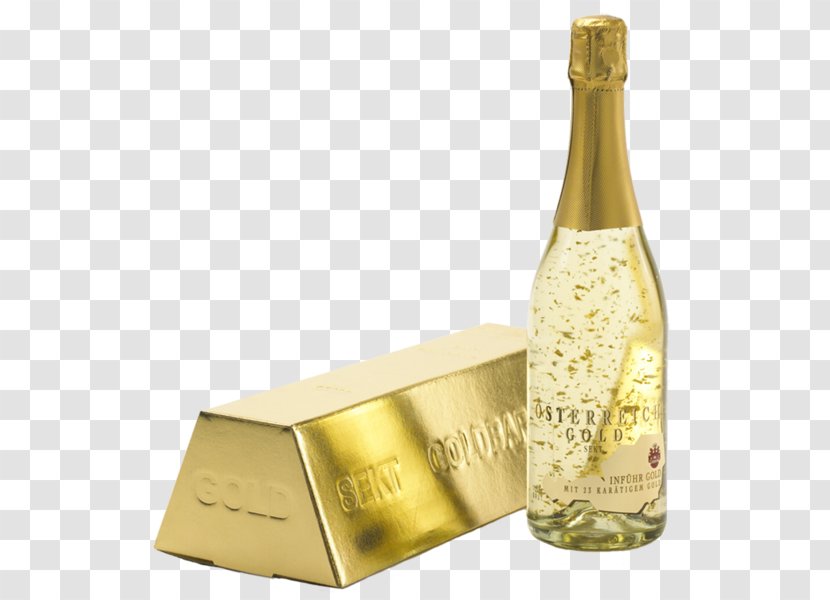 Austria Champagne Gold Inführ Sekt Wine - Alcoholic Beverage Transparent PNG