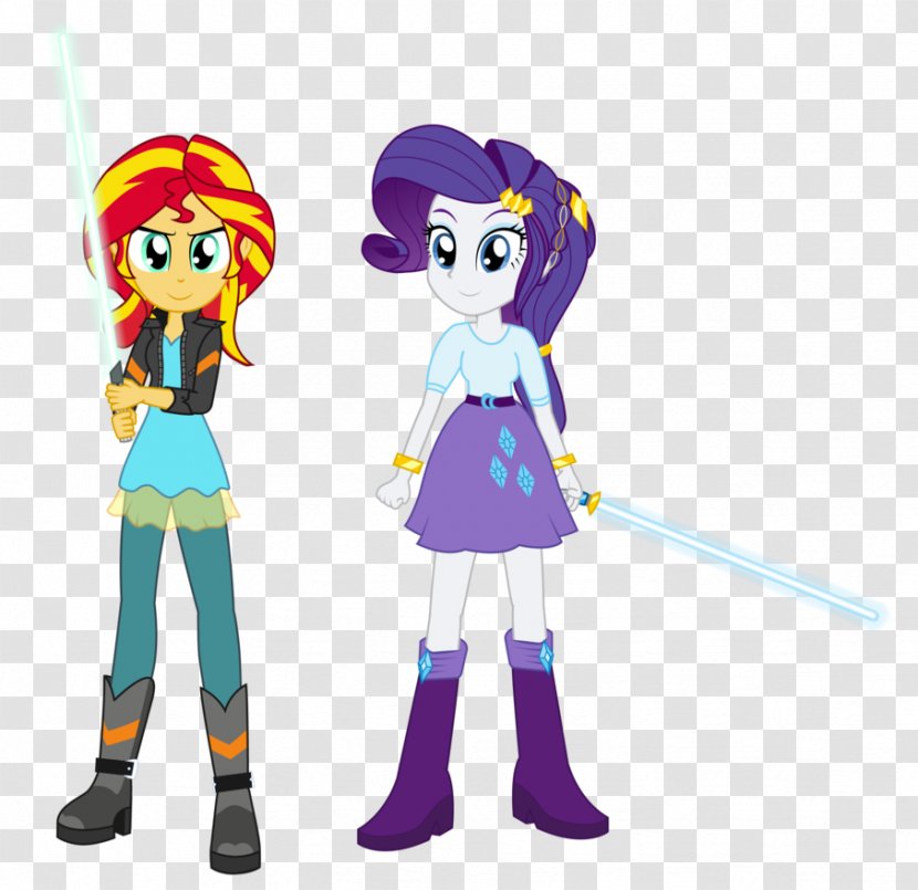 Rarity Sunset Shimmer My Little Pony: Equestria Girls Star Wars - Toy - Jedi Transparent PNG