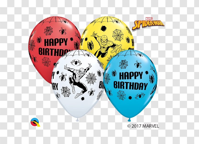 Toy Balloon Spider-Man Birthday Latex - Spiderman Transparent PNG
