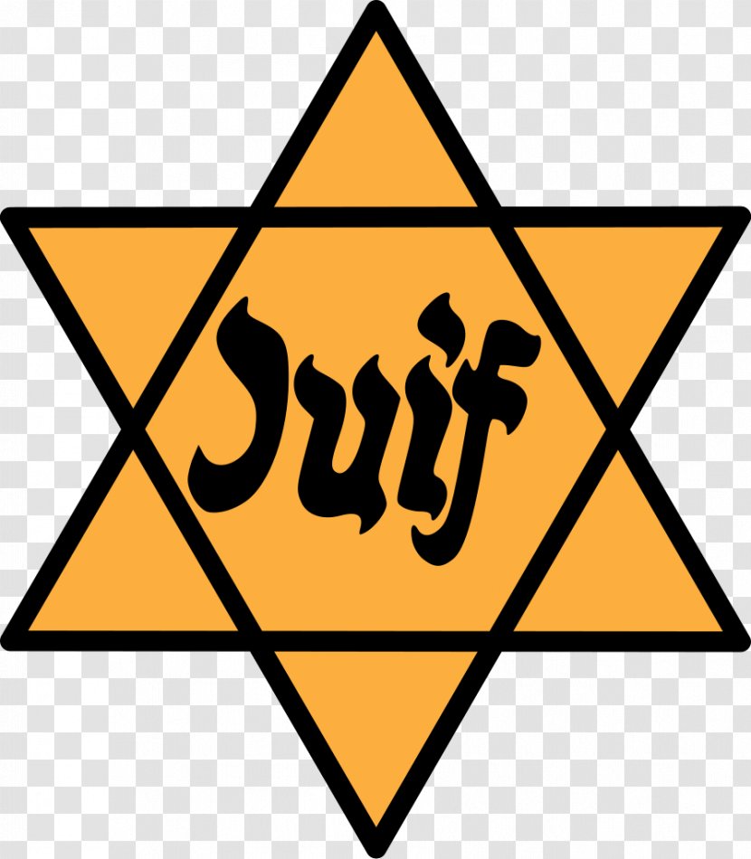 The Holocaust Yellow Badge Star Of David Jewish People Clip Art - Symbolism - Outer Transparent PNG