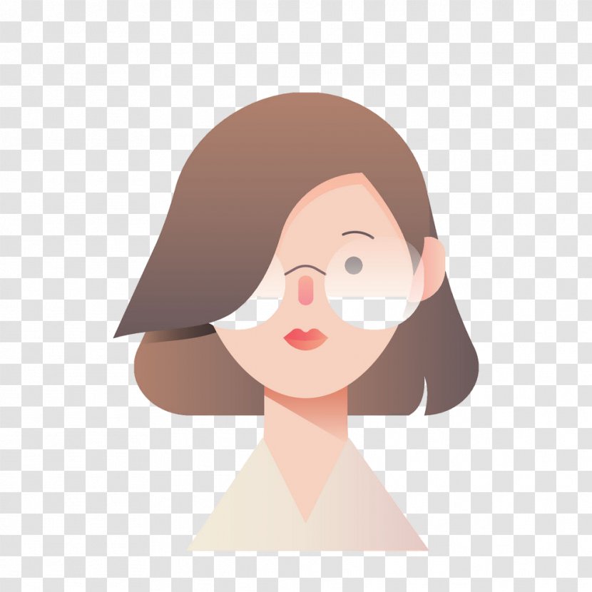 Hair Face Cartoon Nose Skin - Hairstyle Cheek Transparent PNG